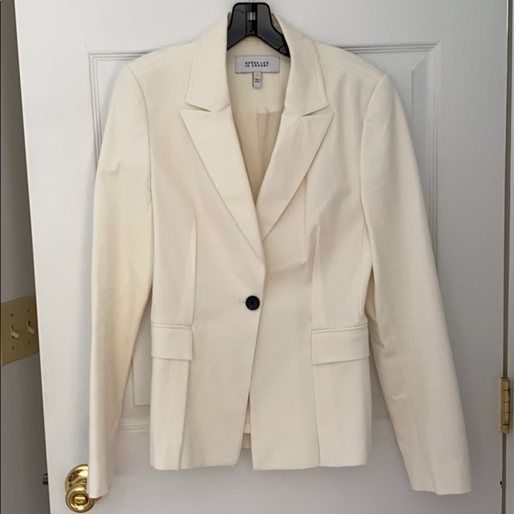 Derek Lam 10 Crosby white blazer with bow detail
